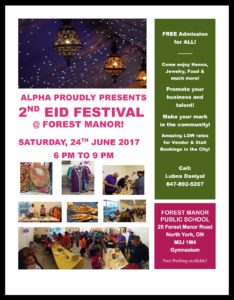 Alpha Life Trainers Proudly Presents Eid Festival 2017
